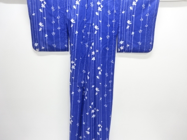  絽枝垂れ花模様小紋着物